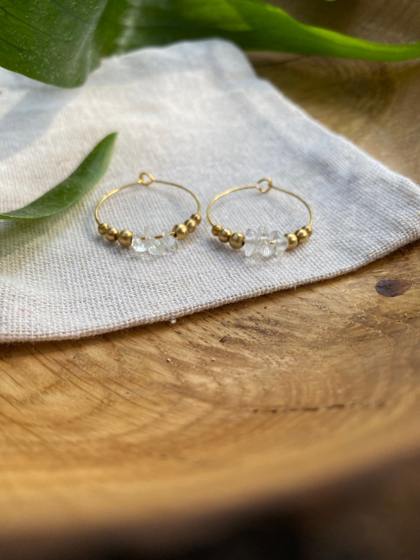Aki Hoops Rock Crystal