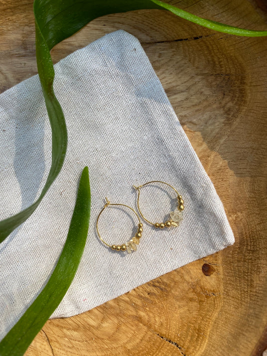 Aki Hoops Citrine