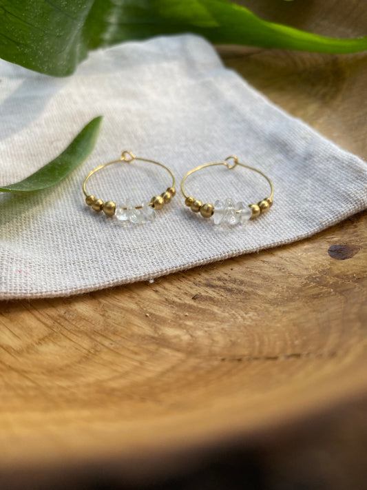 Aki Hoops Rock Crystal