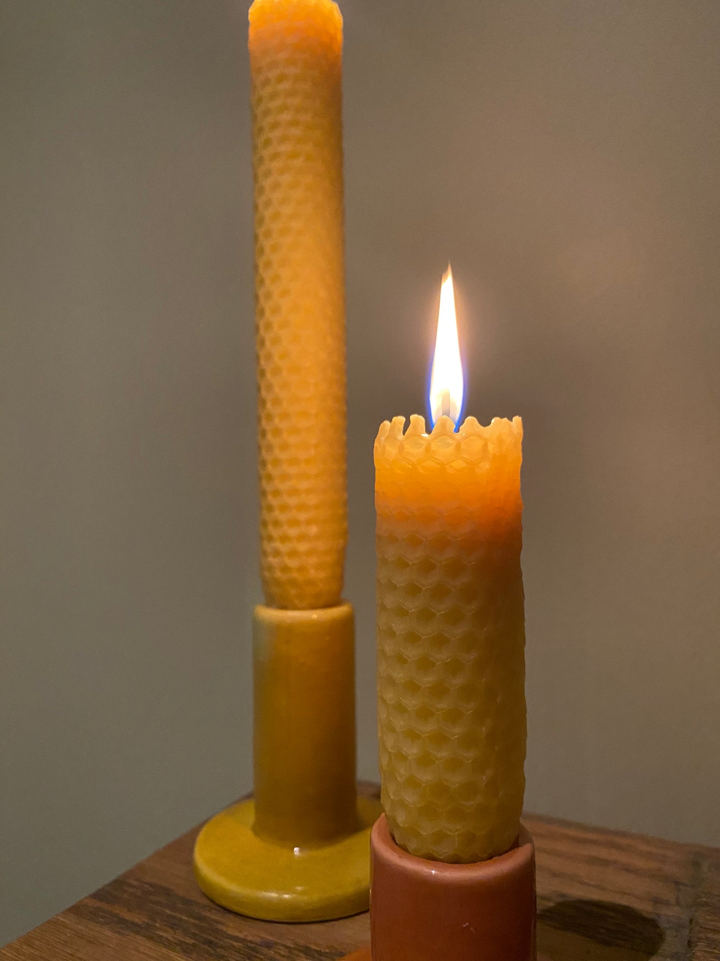 4x 100% pure beeswax candles